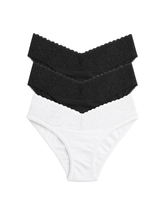 Mid Waist Bikini Bundle Of 3 - (2 Black,  White)